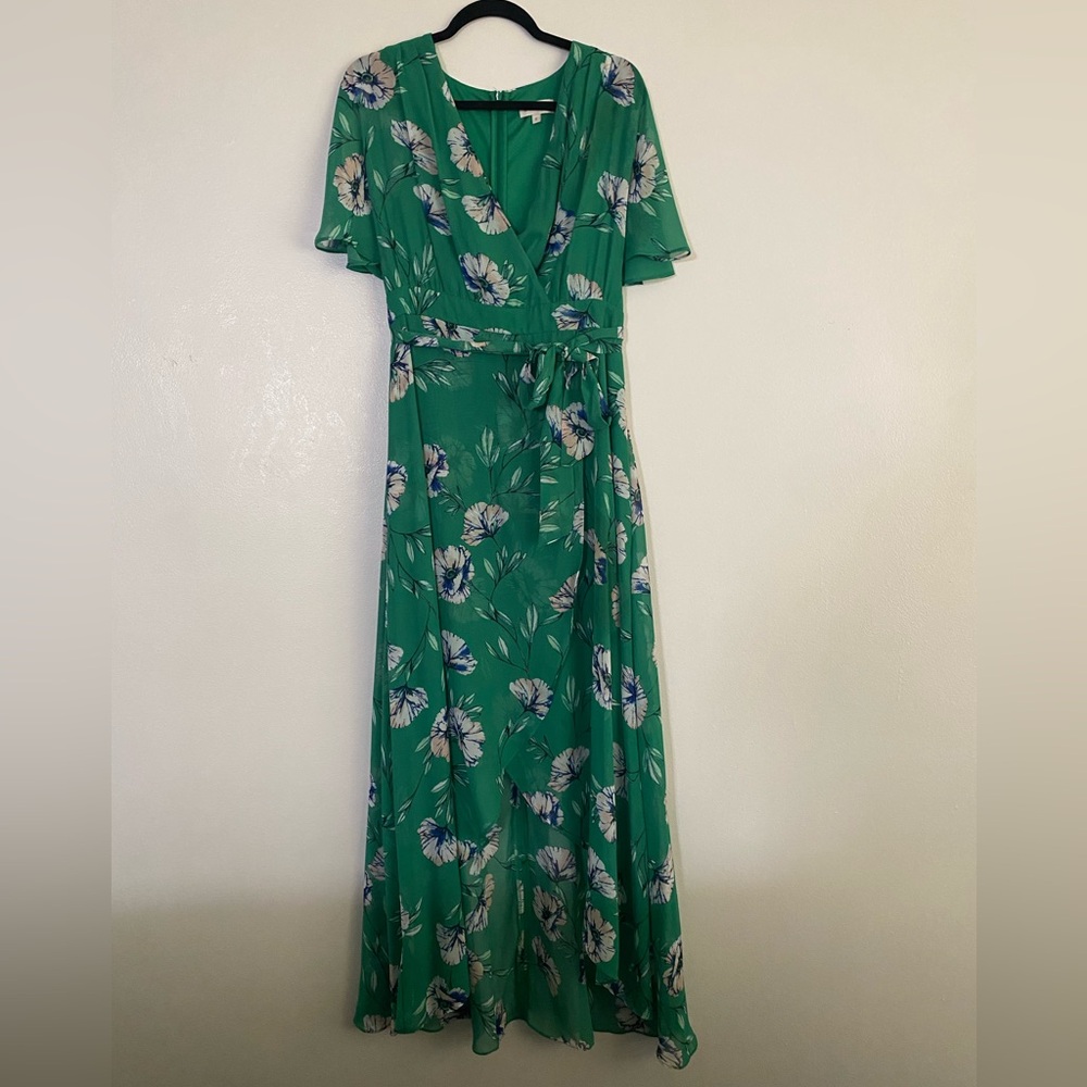 Laura Green Floral Dress